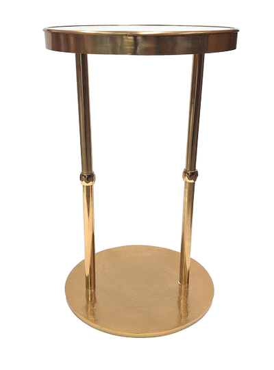 Gold Glamour Metal Table with Clock – Beautiful Decoration – 1056A