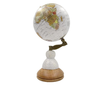 Voyager Decorative Globe on a Marble and Wooden Base – GLB-108