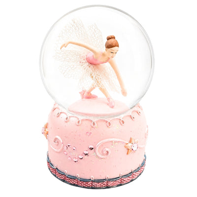 Music Box with Dancing Ballerina in a Glass Globe 12cm - MG-19016