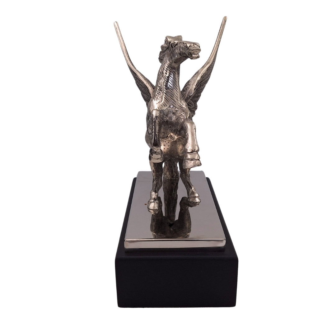 Pegasus - Decorative Aluminum Figurine on a Steel and Wooden Base - NI9935