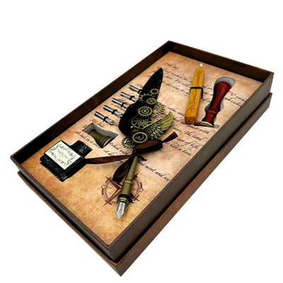 Premium Calligraphy Set Quill Pen - 6 Nibs Seal Pen Stand - EE16