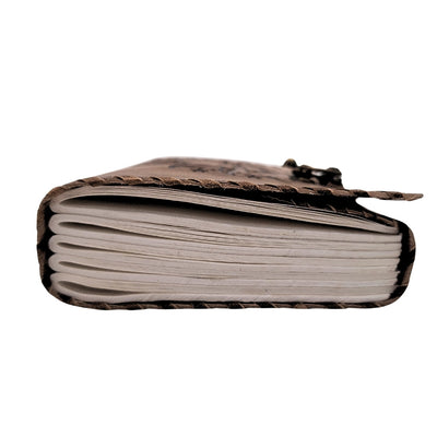 Retro Leather Notebook 200 Pages Sun and Moon 200 Pages - AH05