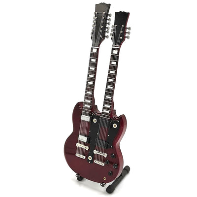 Mini guitar in the style of Led Zeppelin - Jimmy Page - Double Neck MGT-2059