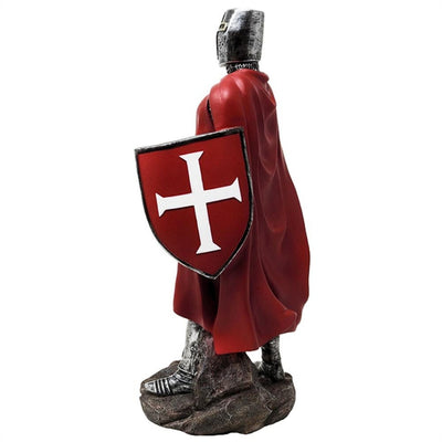 30 cm Polyresin Crusader Knight Figurine, Personalizable with Engraving