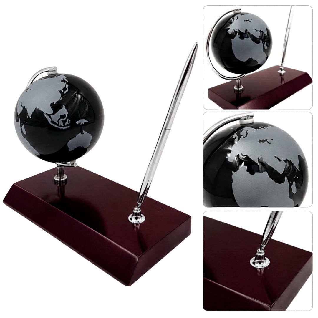 Elegant Decorative Desk Set Globe Pen Holder - Gift for the Boss – WBK