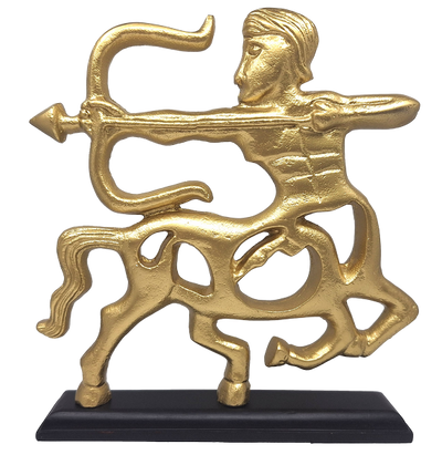 Gold Decorative Figurine - Sagittarius - wooden base - SAG2
