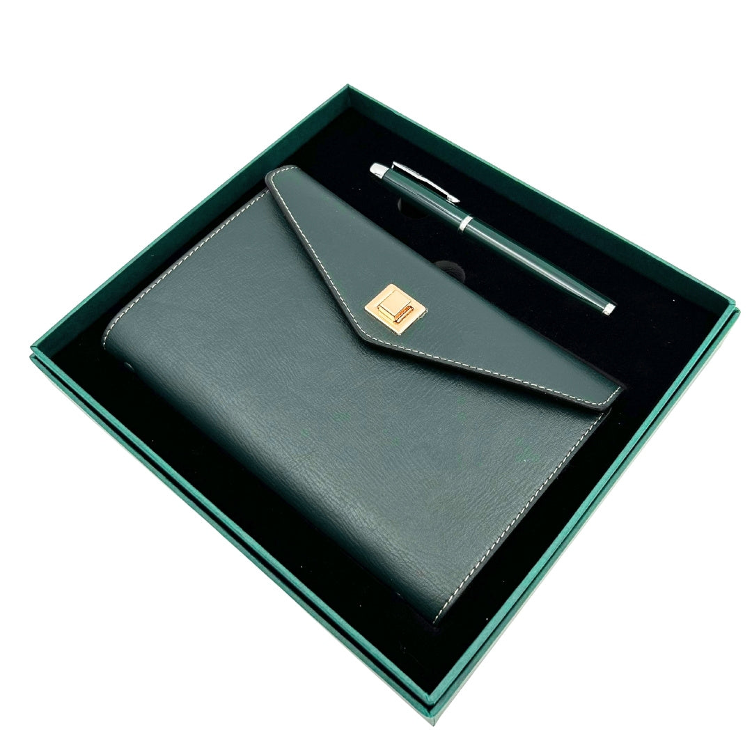 Elegant Gift Set - Leather Notebook with Pen in Gift Box – Premium – EE8
