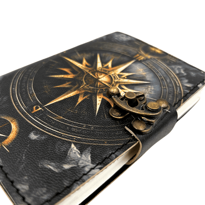 Leather Notebook Retro Diary Compass Rose 200 pages - AH12