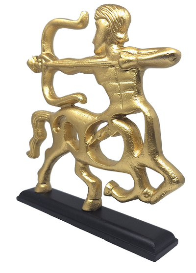 Gold Decorative Figurine - Sagittarius - wooden base - SAG2