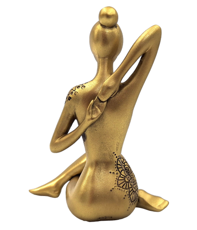 Yoga - gold decorative figurine – gift for a yoga enthusiast - 42721Y2