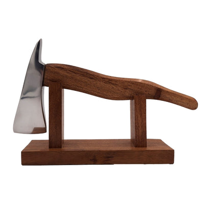 Firefighter's Axe with Engraving - Metal and Wood Gift for Firefighters, Height 17.5 cm, Silver-Brown, Personalized Gift for Any Occasion
