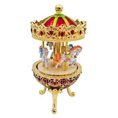 Metal Carousel Music Box - Premium Decoration - Gift for a Girl - MX-014