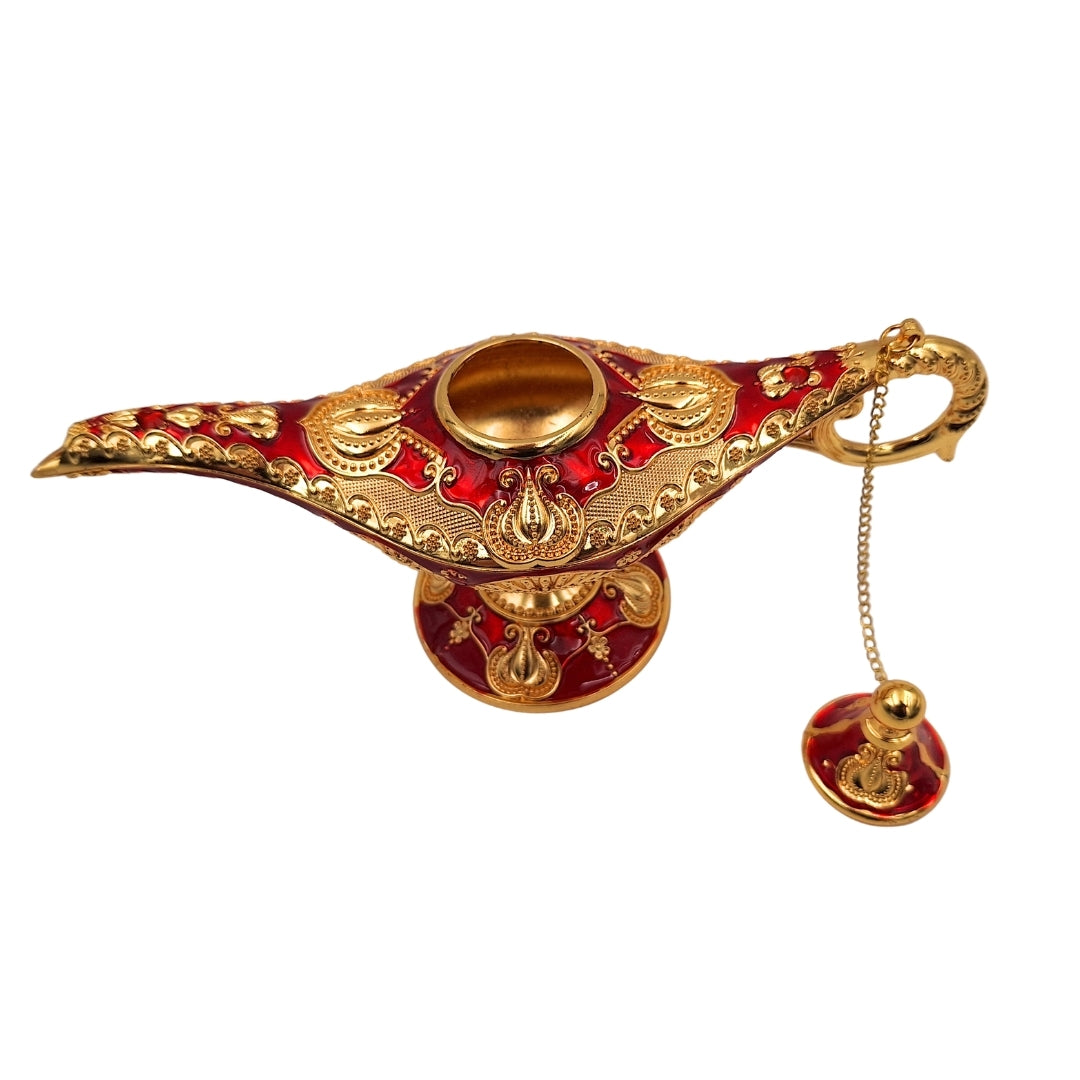 Aladdin Lamp LAR with beautiful gold decorations, 22 x 7 x 11 cm
