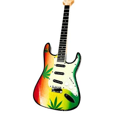 Guitar keyring in the style of Bob Marley, Reggae gadget - EGK-0641