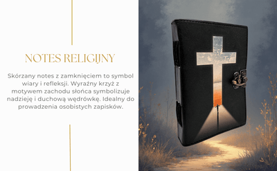 Leather Notebook Religious Cross - 200 pages - AH15