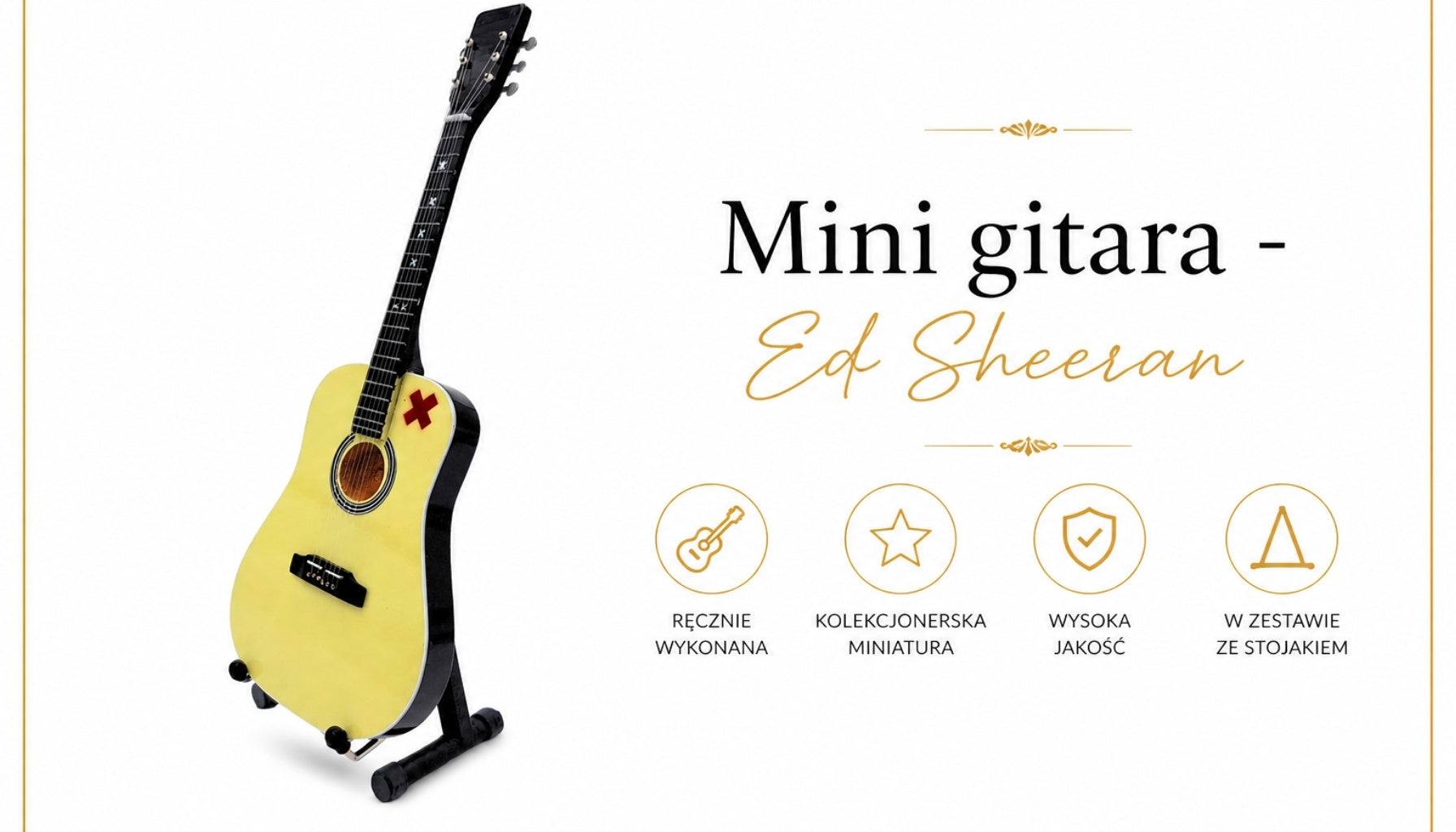 Mini Guitar - Ed Sheeran 27,5 cm - MGT-7894
