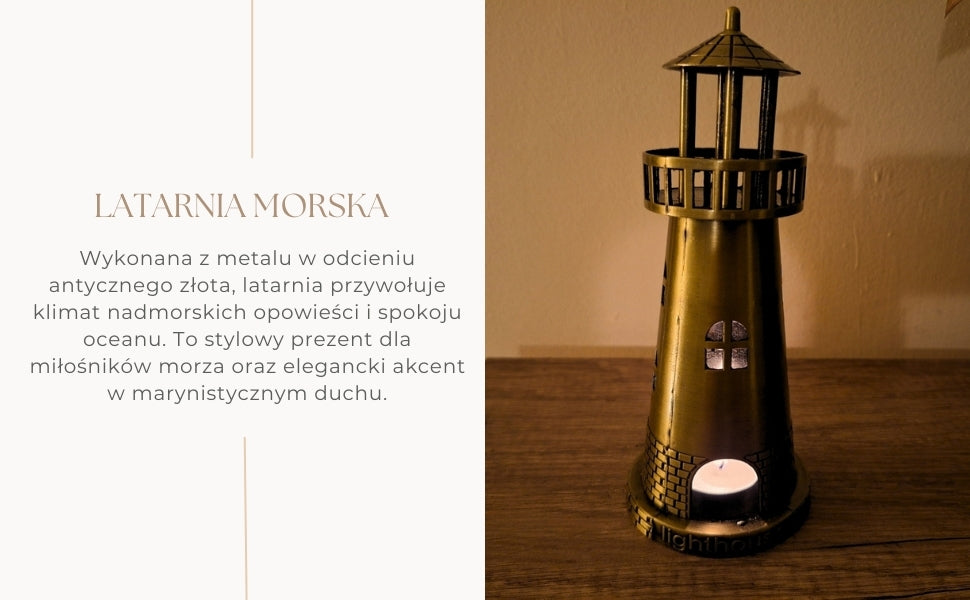 Lighthouse Figurine Tealight Holder 18cm - LT