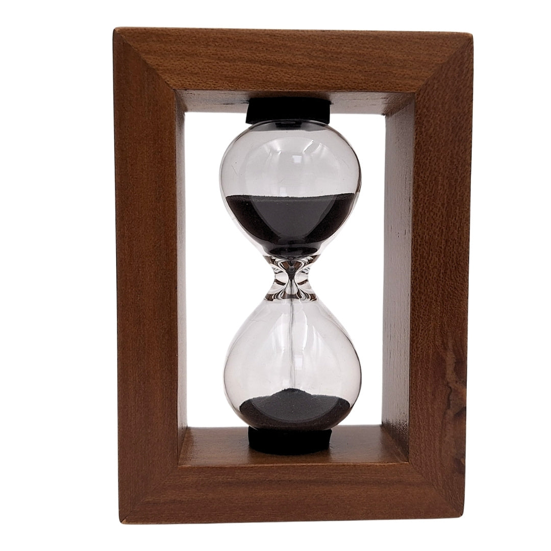 3-Minute Sand Hourglass in a Wooden Frame - Elegant Decoration – M123
