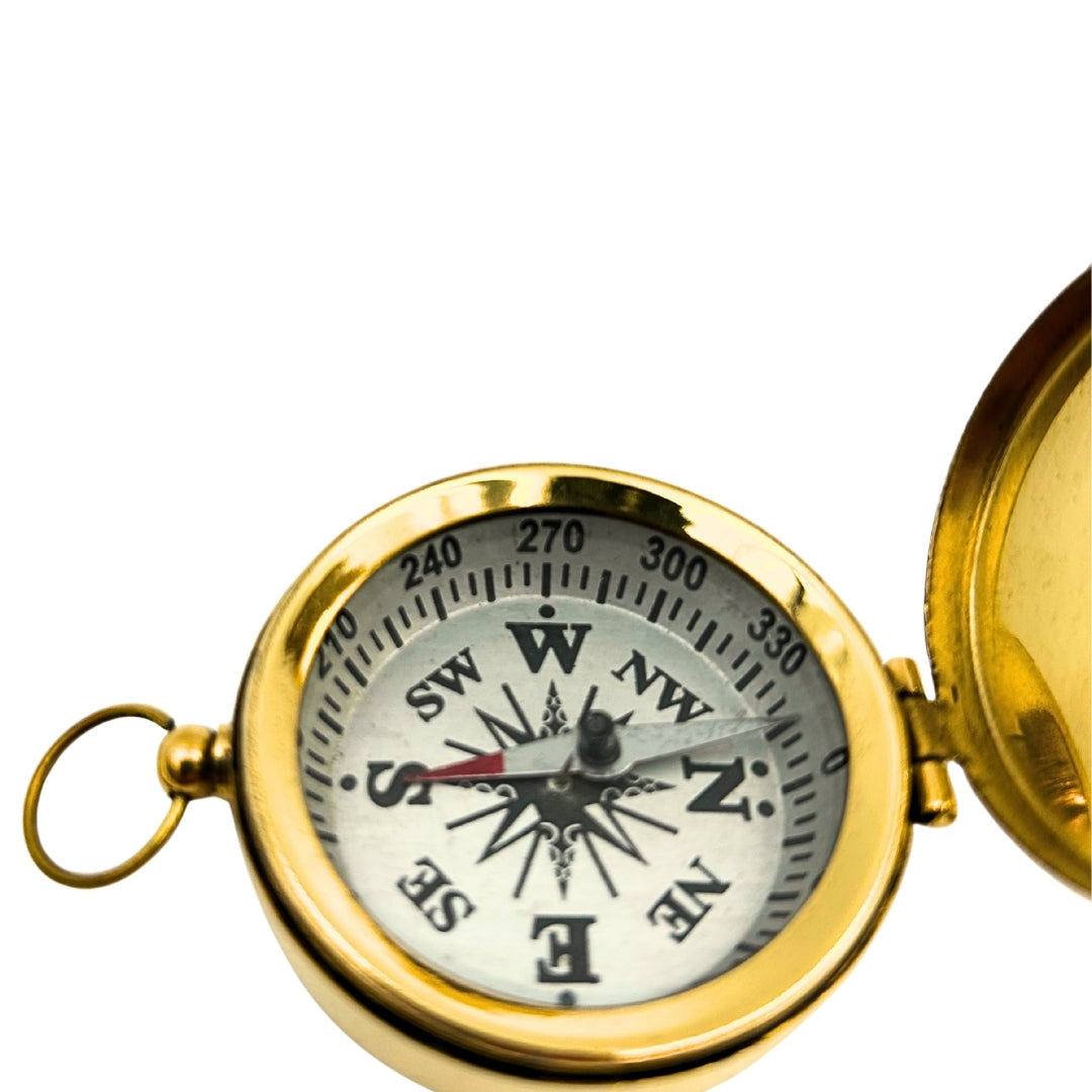 Brass Compass with Closing Lid – Ideal as a Gift - NC1591