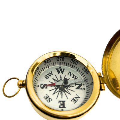 Brass Compass with Closing Lid – Ideal as a Gift - NC1591