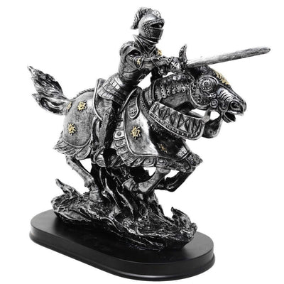 Knight on Horseback Figurine 31cm – hand-painted polyresin – MC-23152