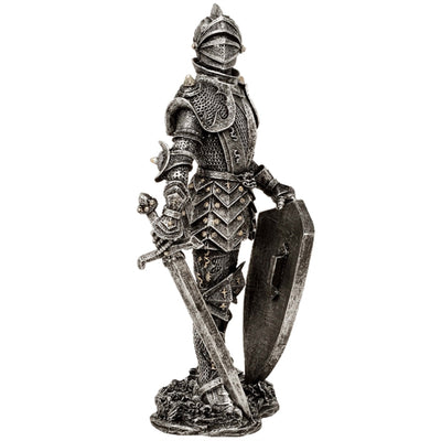 Decorative Figurine: Knight in Silver Armor Height 30 cm - MC-23053