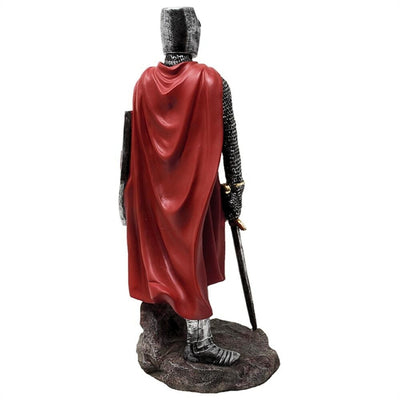 30 cm Polyresin Crusader Knight Figurine, Personalizable with Engraving