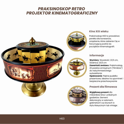 Retro praxinoscope – cinematographic projector - H63