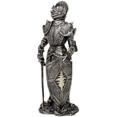 Decorative Figurine: Knight in Silver Armor Height 30 cm - MC-23053