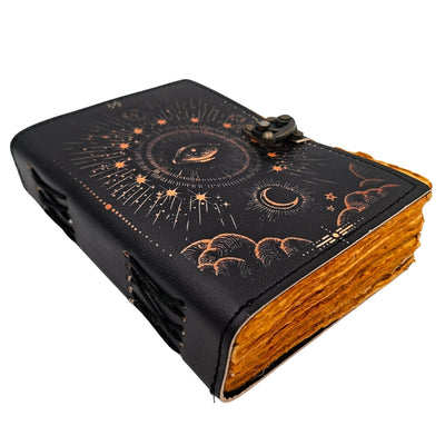 Retro Leather Notebook All-Seeing Eye - 200 Pages - Goat Leather - AH19