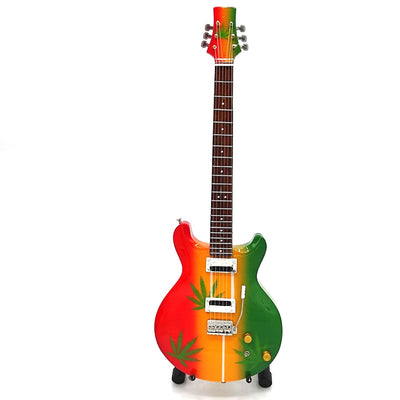 Mini guitar in the style of Bob Marley Tribute Ganja MGT-0468