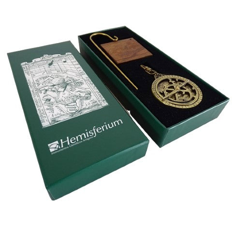 Astrolabe - miniature H81 on a wooden base