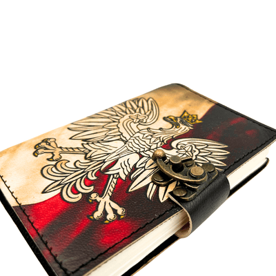 Leather Notebook Polish Eagle Patriotic Diary - 200 pages - AH13