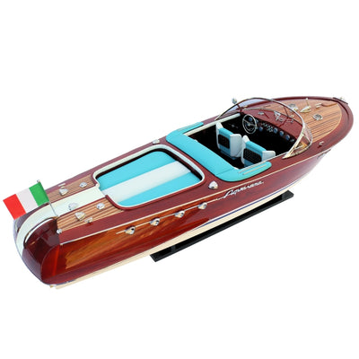 Exclusive Reeva Aquarama Motorboat Model 87cm - Large Wooden Model of a Classic Italian Motorboat – 4P-90