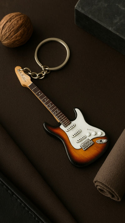 Keyring - J. Hendrix guitar - mahogany - EGK-0320