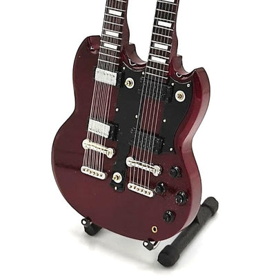 Mini guitar in the style of Led Zeppelin - Jimmy Page - Double Neck MGT-2059