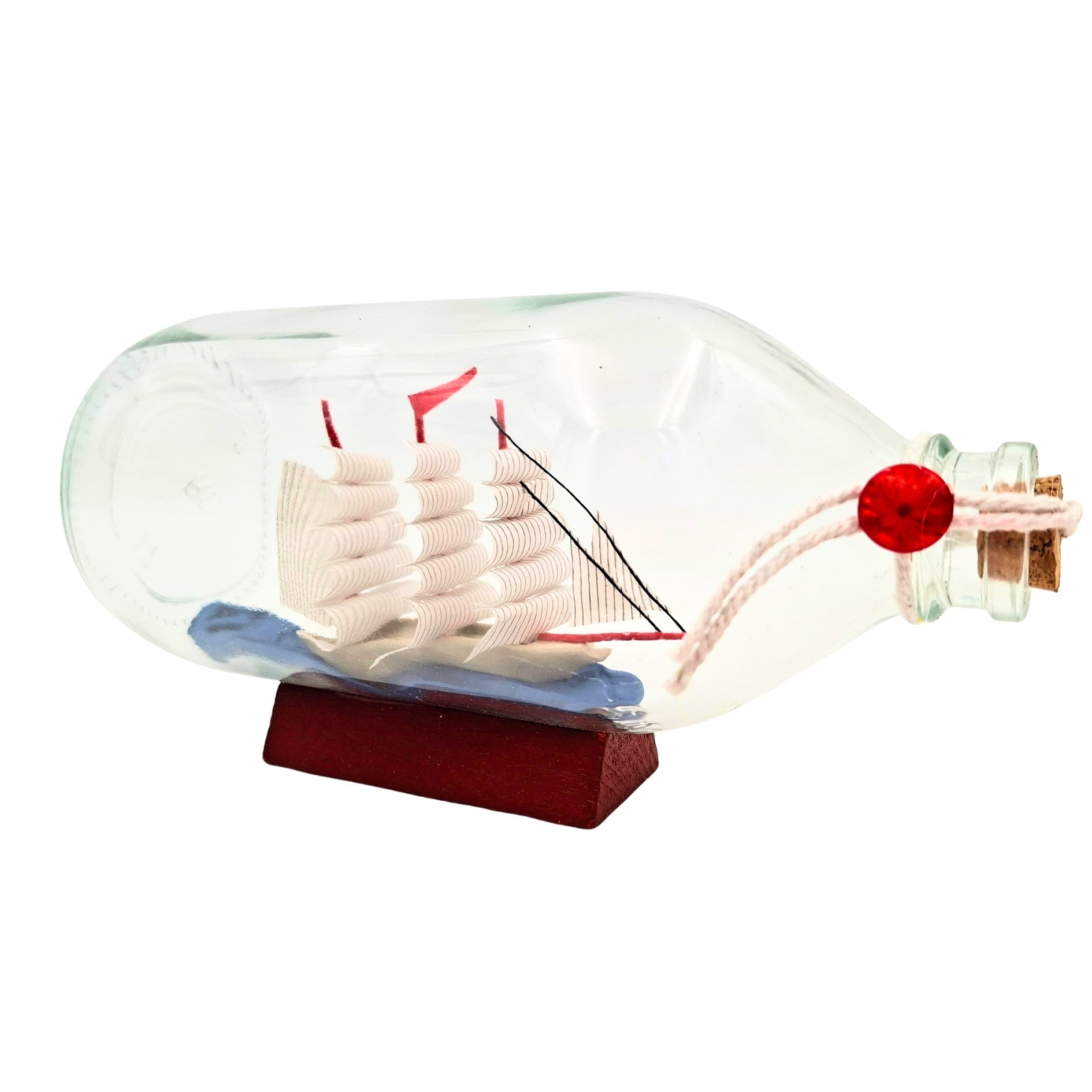 Rafandynka - Ship in a Bottle on a Wooden Base - MA2036