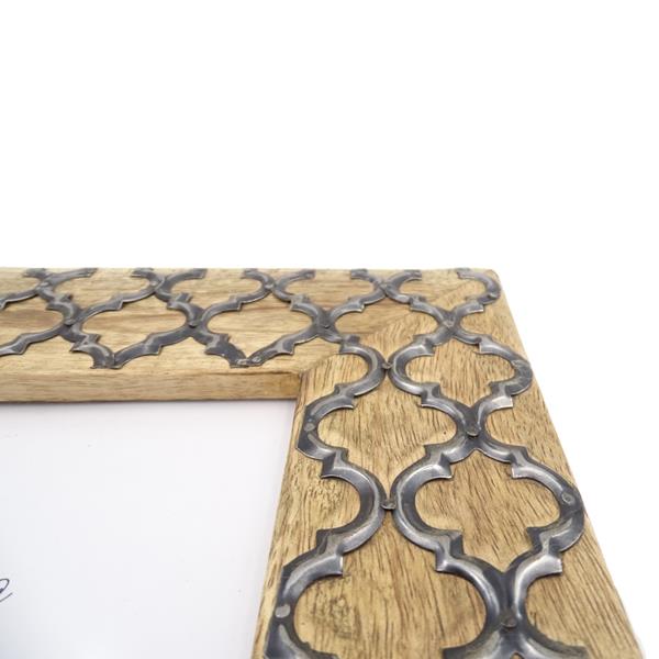 Wooden Photo Frame - A-1155- Moroccan Clover - photo size 13 x 18cm