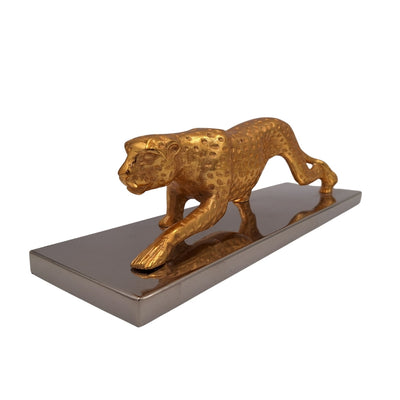 Elegant Decorative Gold Leopard Figure 42cm Glamour Loft Gift
