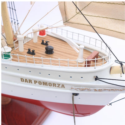 Exclusive 82 cm Dar Pomorza sailing ship model with the option of personalization by engraving