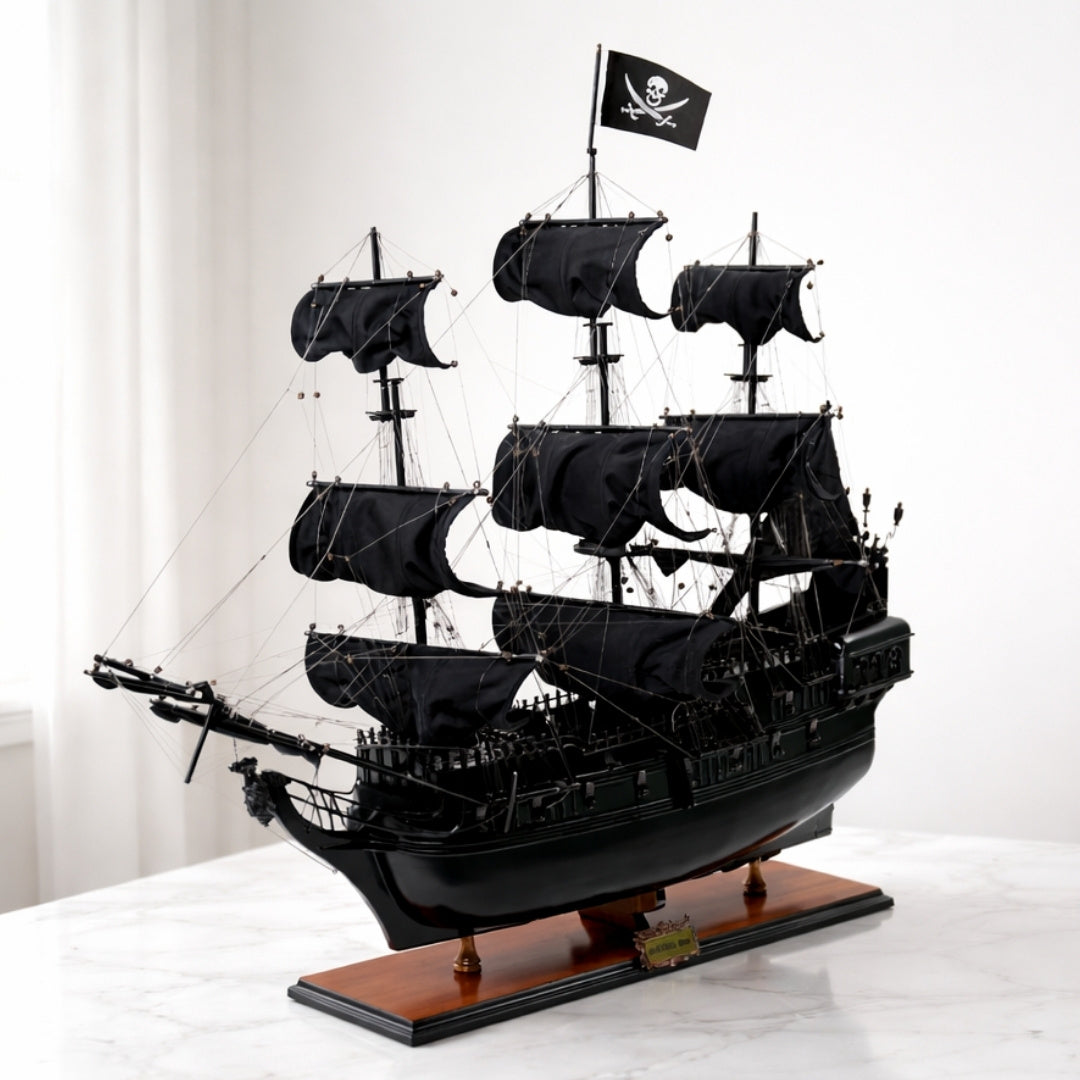 Black Pearl pirate ship model - Length 89cm - BP80R