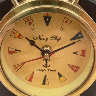 Brass Nautical Clock with Engraving