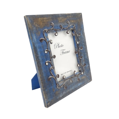 Wooden Photo Frame Blue - 28893 - photo size 18x13cm