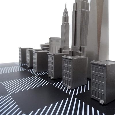 Designer Skyline New York Chess Set in Stainless Steel – NY