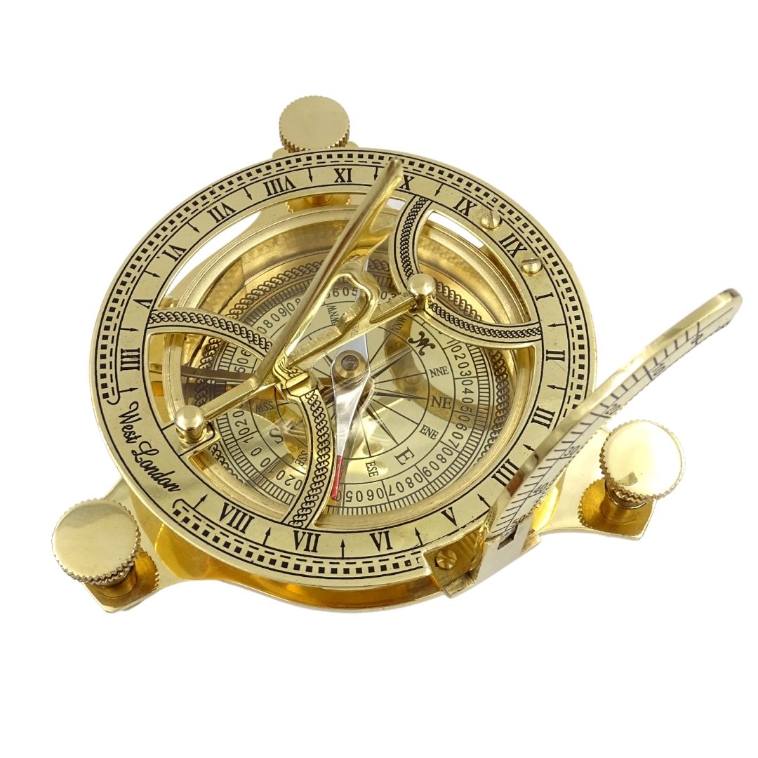 Brass Compass with Sundial NC1504