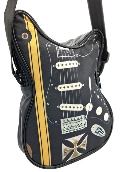 Guitar-Shaped Shoulder Bag with Maltese Cross – Gift for a Guitarist - RBG-005