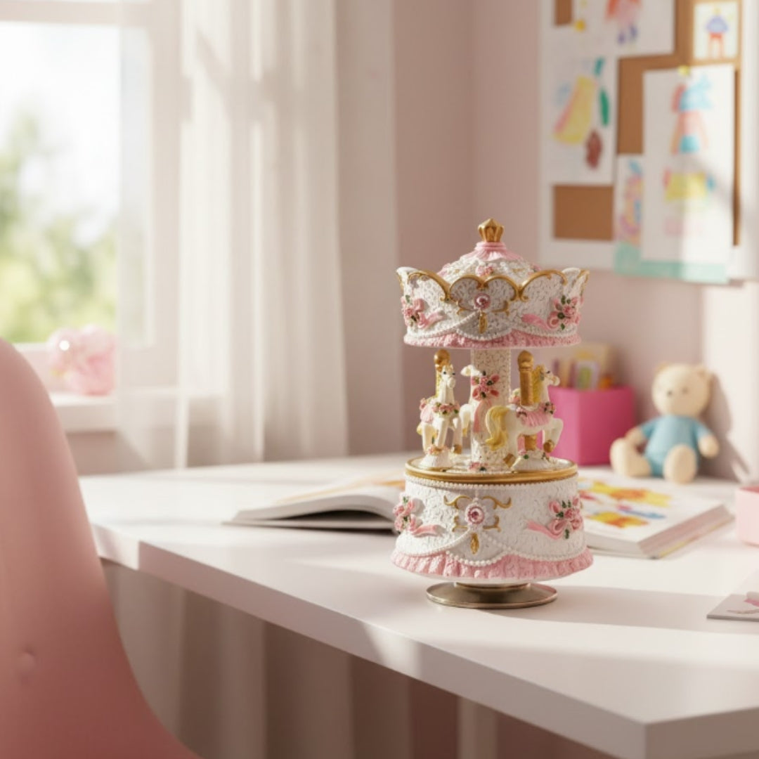 Pastel Carousel Music Box - MP-333