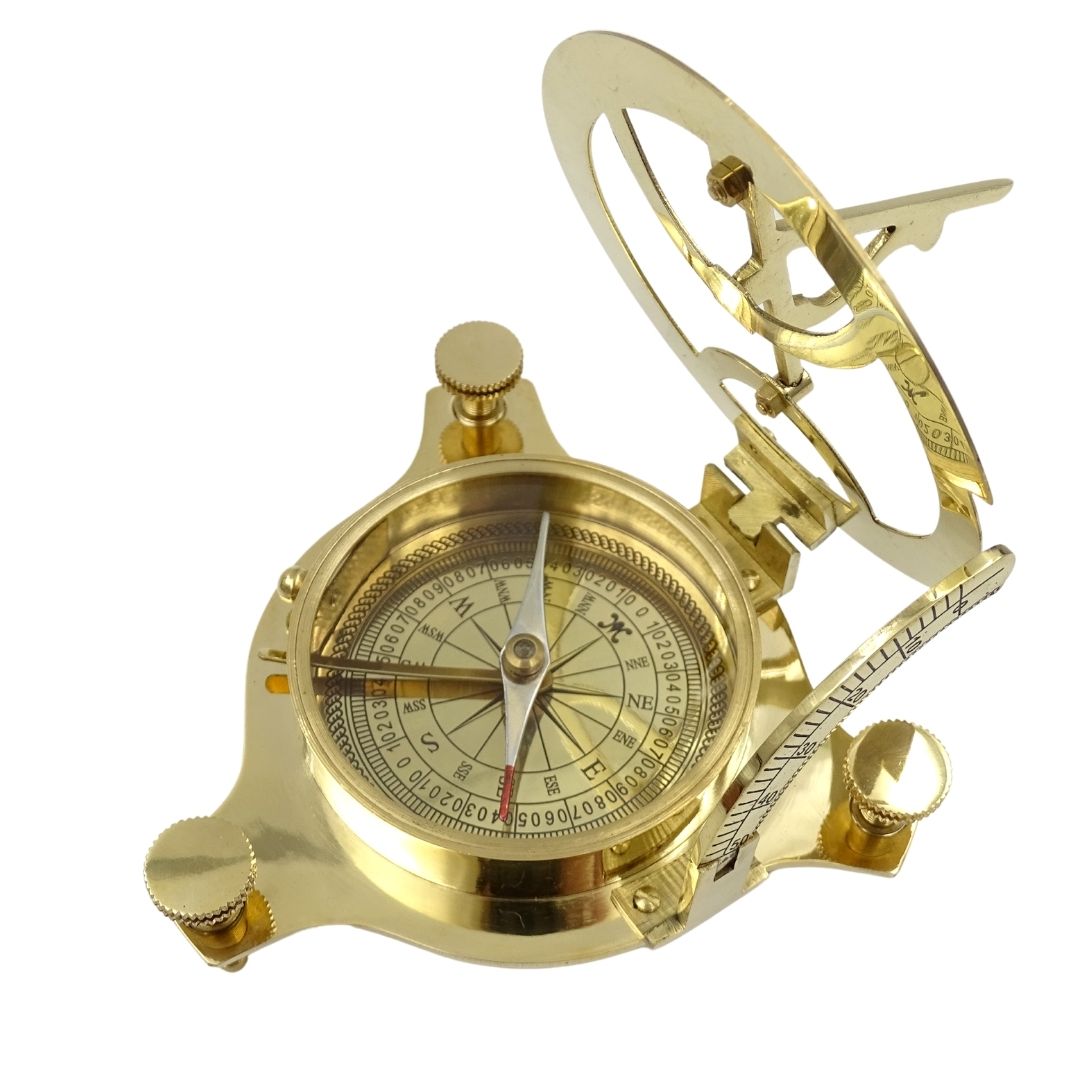 Brass Compass with Sundial NC1504