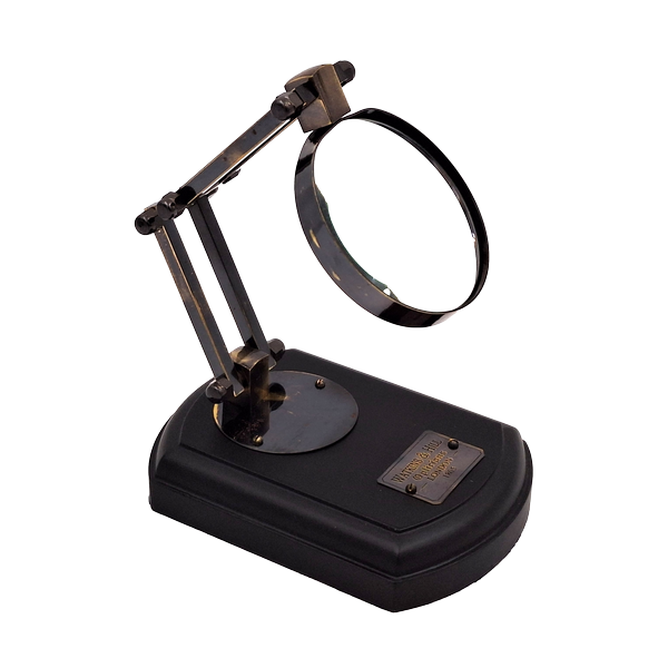 Magnifying glass on a wooden base - MG4ZS