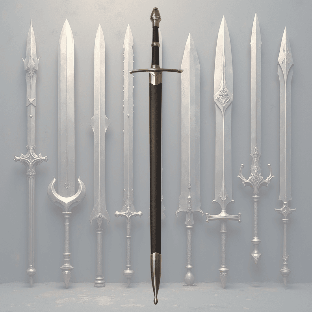105 cm Steel Knight’s Sword in Scabbard – Elegant Stainless Steel Replica with Engraving Option